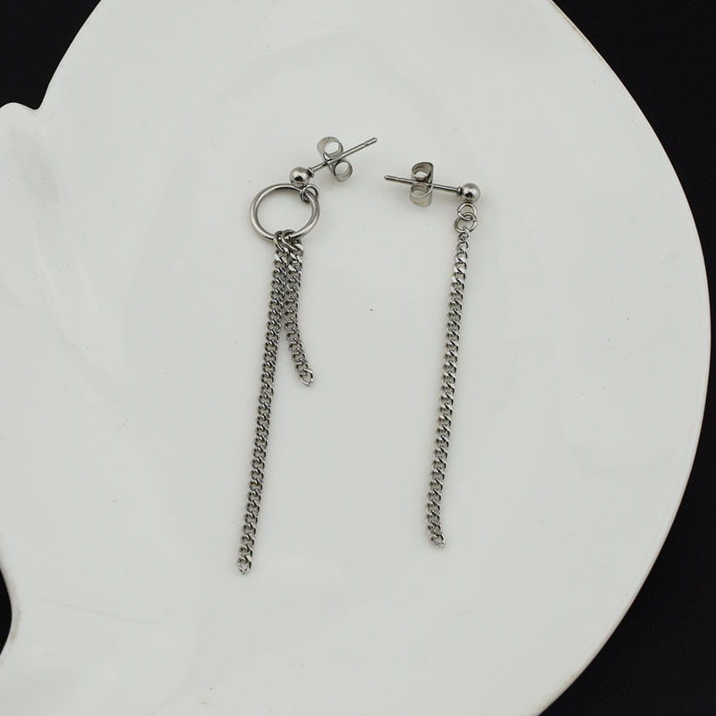 Khuyên tai bất đối xứng 1 đôi xích tua rua thần tượng idol Hàn Quốc