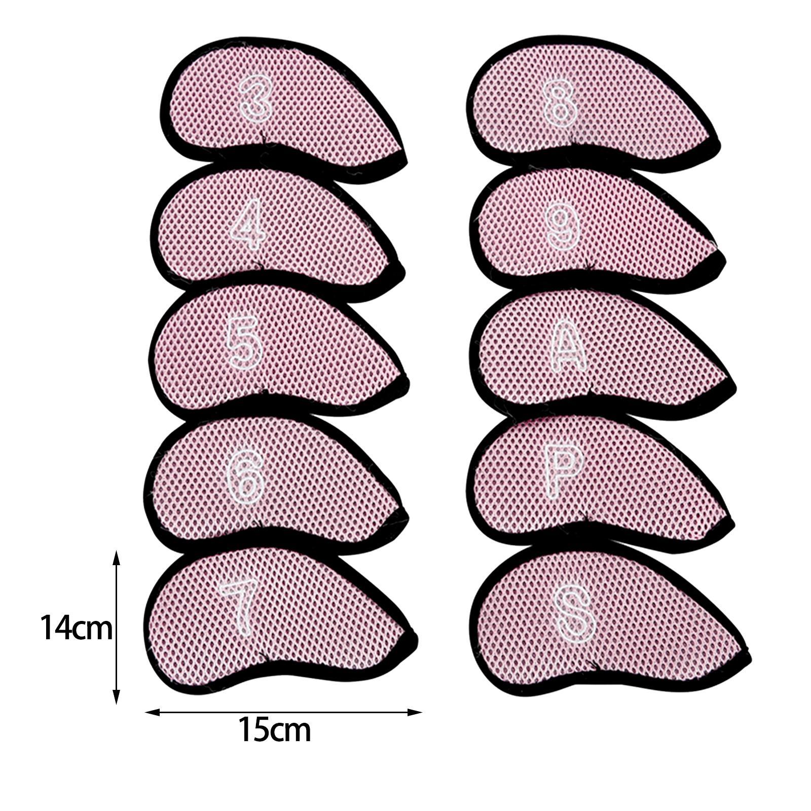 10Pcs Golf Iron Head Covers Protection Golf Wedges Headcovers Wrap Iron Putter Clubs Case Golf Iron Cover for Training Equipment
