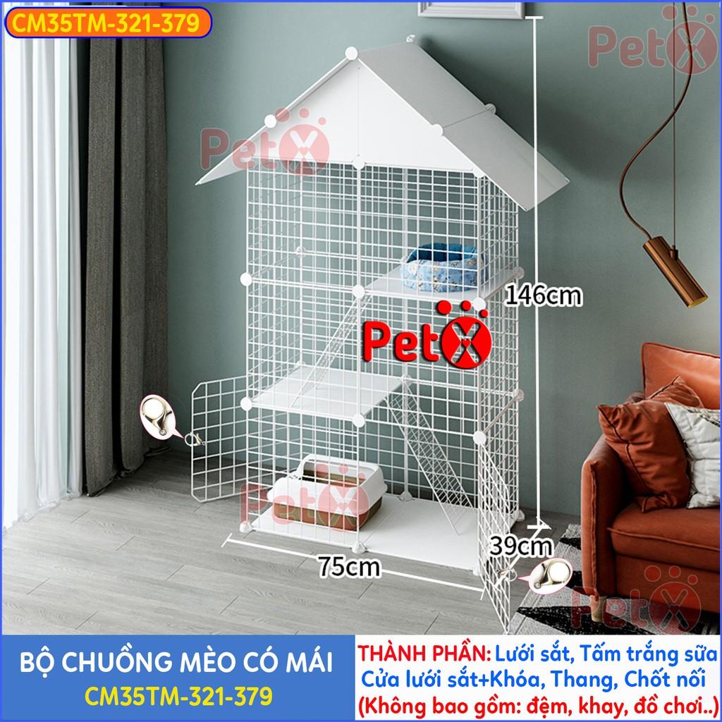 Chuồng mèo 2 tầng, 3, 4 tầng giá rẻ đẹp lắp ghép đa năng đơn giản với lưới sắt sơn tĩnh điện nuôi thú cưng, thỏ, bọ