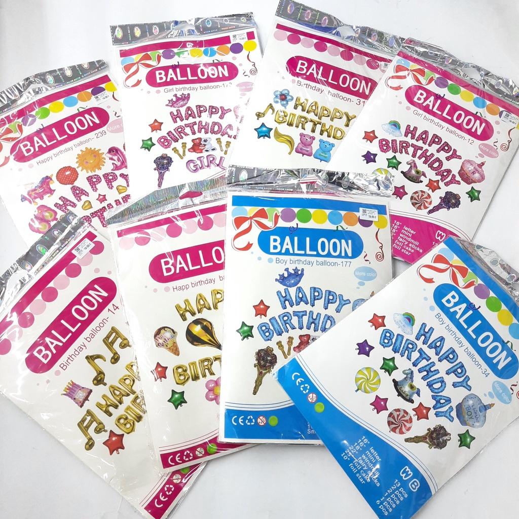 Set bóng trang trí sinh nhật cho bé trai bé gái HAPPY BIRTHDAY