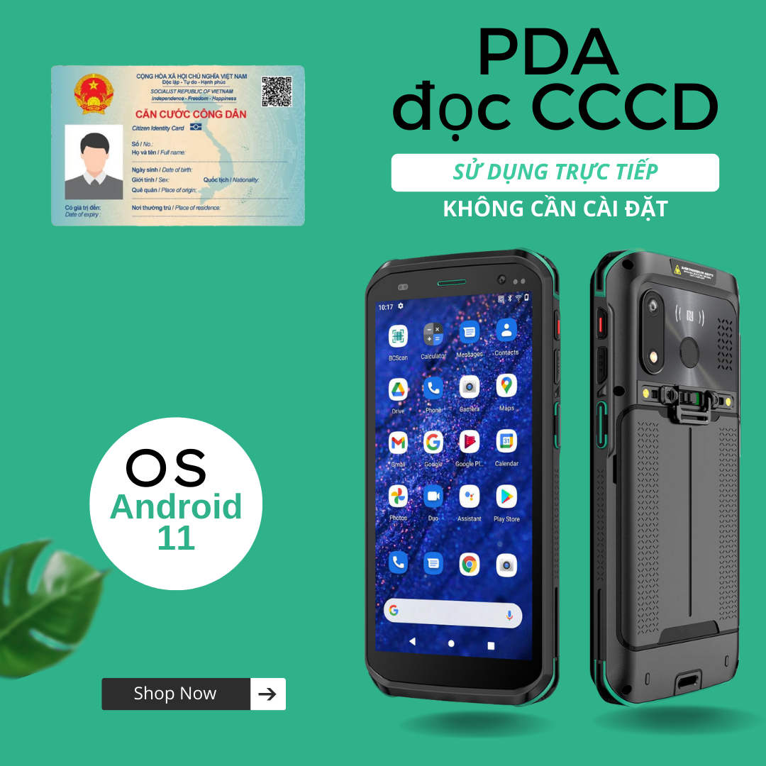 Máy quét mã vạch PDA đọc được CCCD – Máy kiểm kho PDA Android 11 – Máy PDA OPTORI OP90 ( Hàng chính hãng)