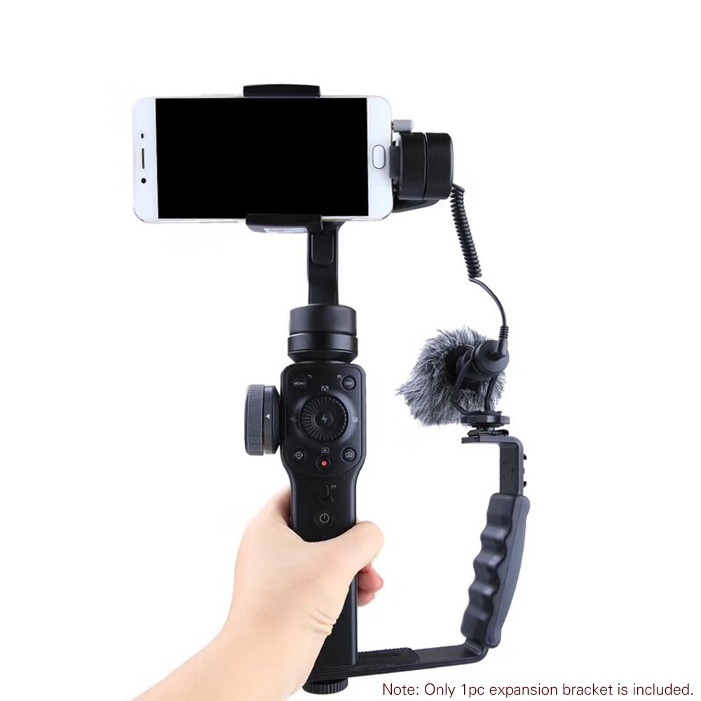 Giá đỡ Gimbal mở rộng hình chữ L cầm tay với 2 đế gắn Thay thế phụ kiện cho DJI OSMO Mobile