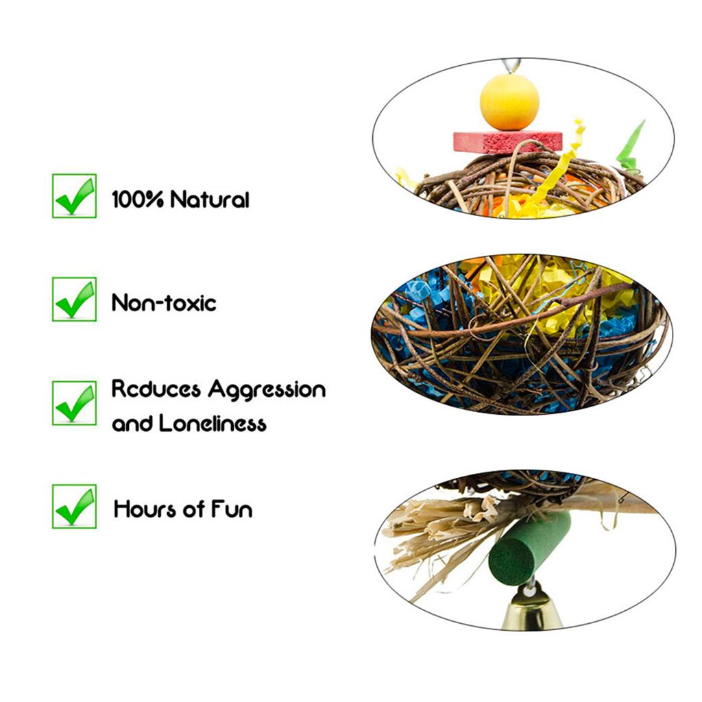 3 Pcs Bird Chewing Toy for Bird Parrot Budgie Cockatiel Parakeet Cage Toy