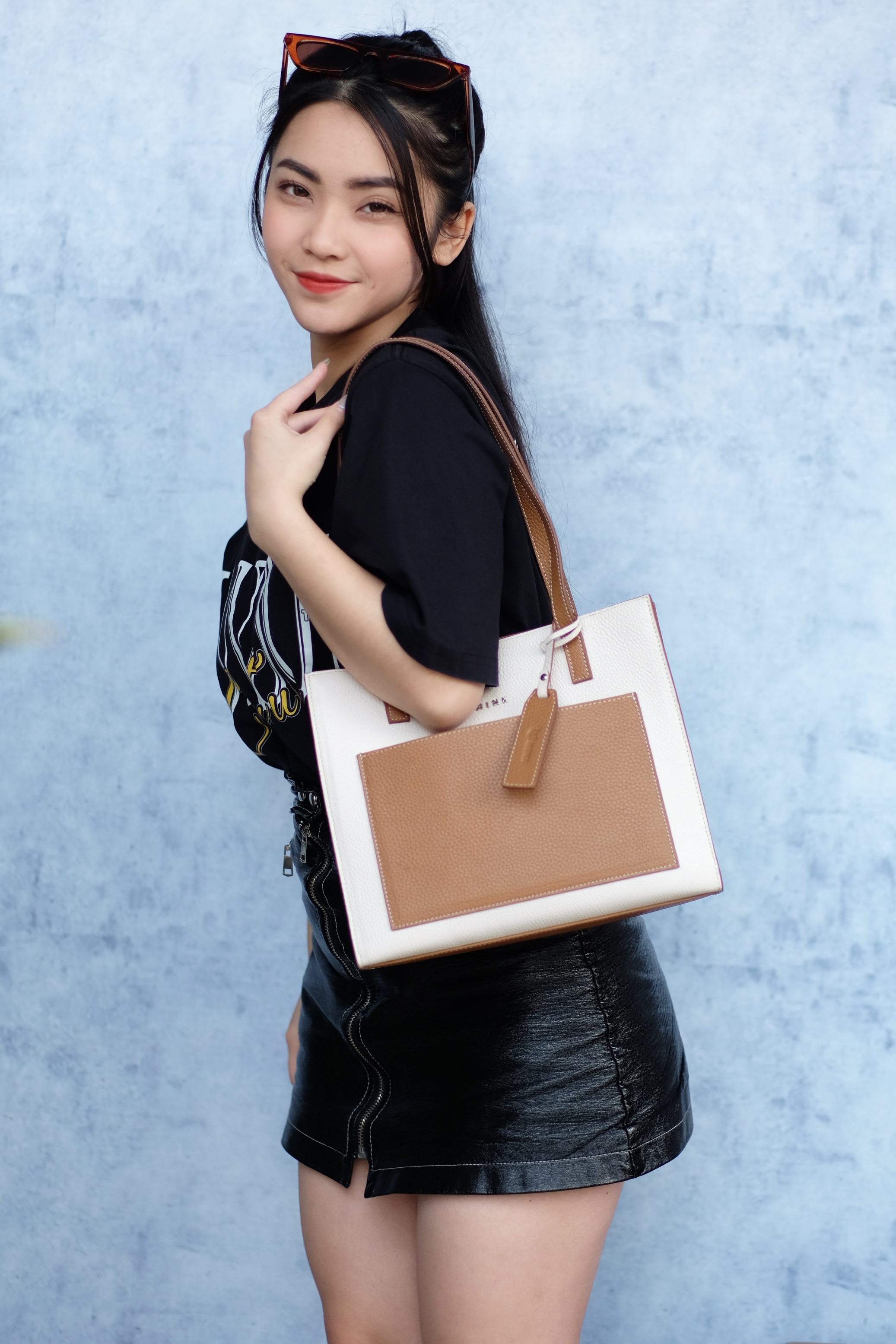 ALINA – Túi tote MINK da thật sang trọng tiện lợi MP03