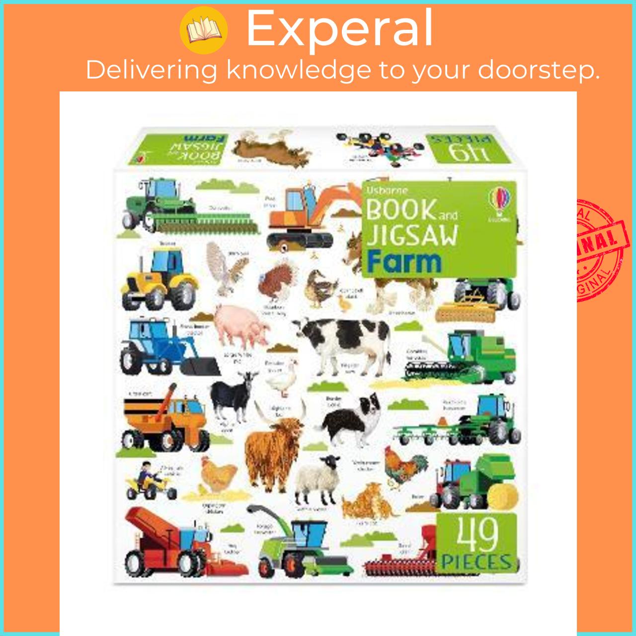 Sách - Usborne Book and Jigsaw Farm by Kate Nolan