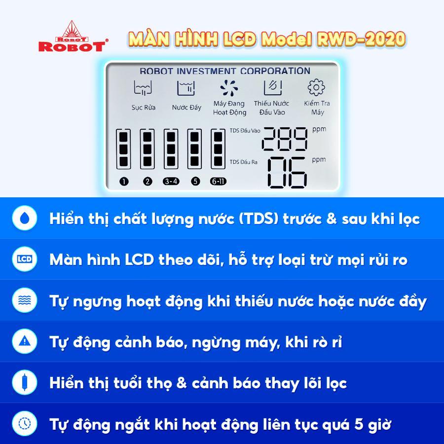 Máy Lọc Nước ROBOT Classy Pro 339WK-UR Tích Hợp Chức Năng Lọc R.O + UF 5 Bộ Vi Mạch LCD Đa Năng - Hàng Chính Hãng