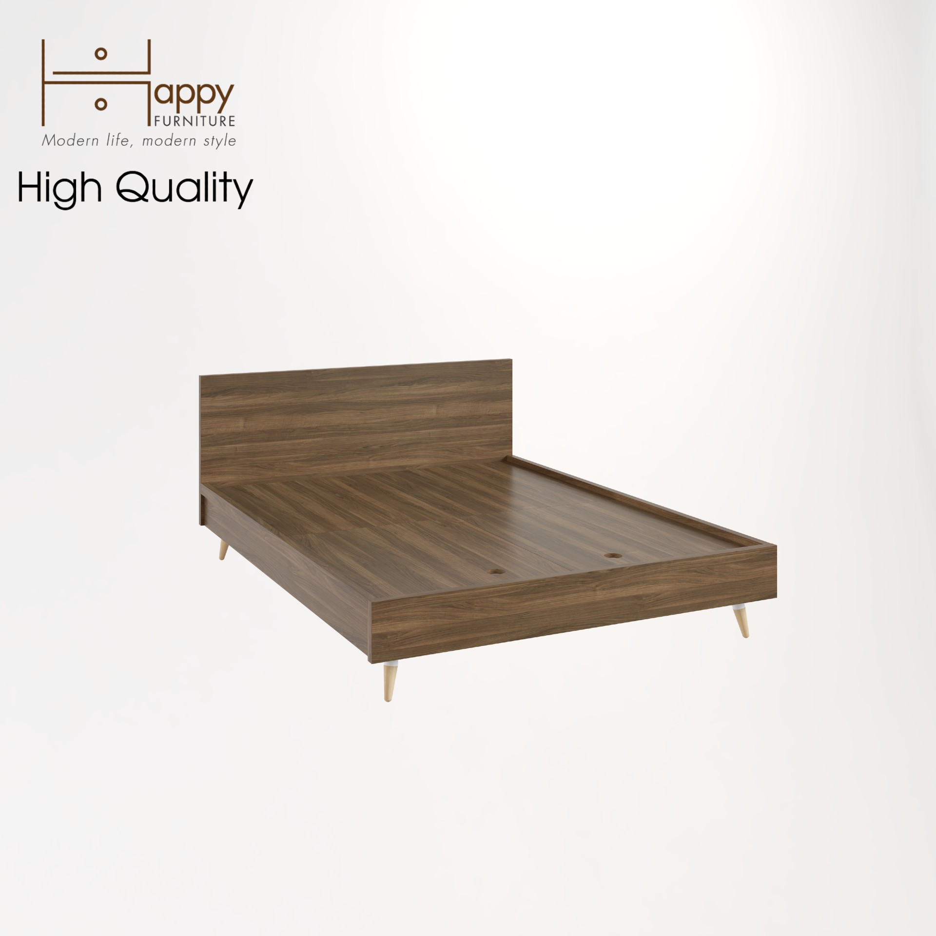 [Happy Home Furniture]  OSRI, Giường ngủ chân gỗ chéo, GNG_025, GNG_026, GNG_027