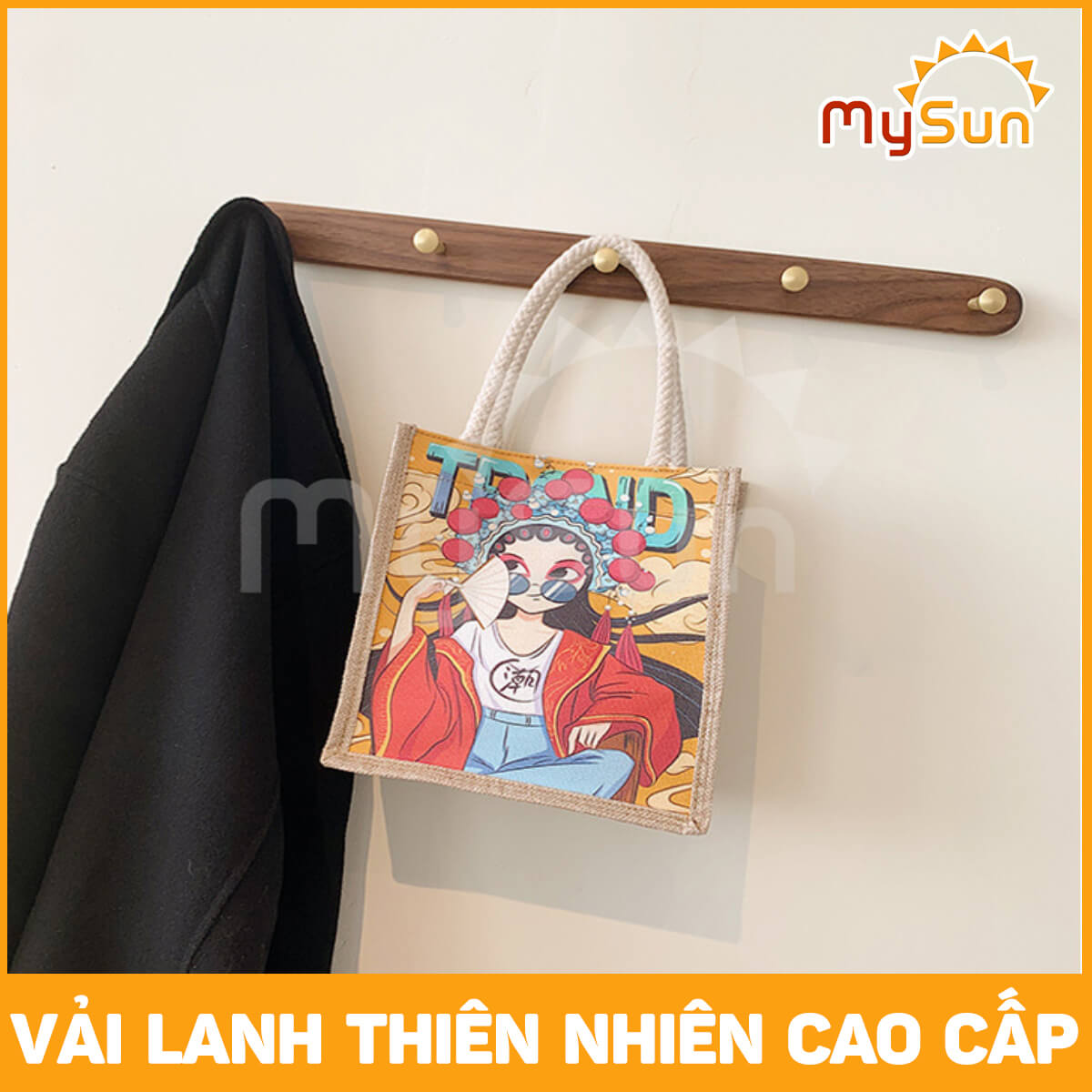 Túi xách nữ vải lanh mini thời trang đựng đồ cá nhân đa năng dễ thương cho mẹ và bé MySun