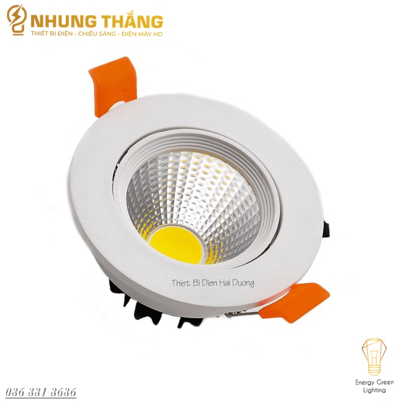 Đèn Led Âm Trần Chiếu Điểm 3W-5W-7W ( Phi 76 / 90mm) DL-603 - Chip Led Cob Siêu Sáng - Thay Đổi Góc Chiếu