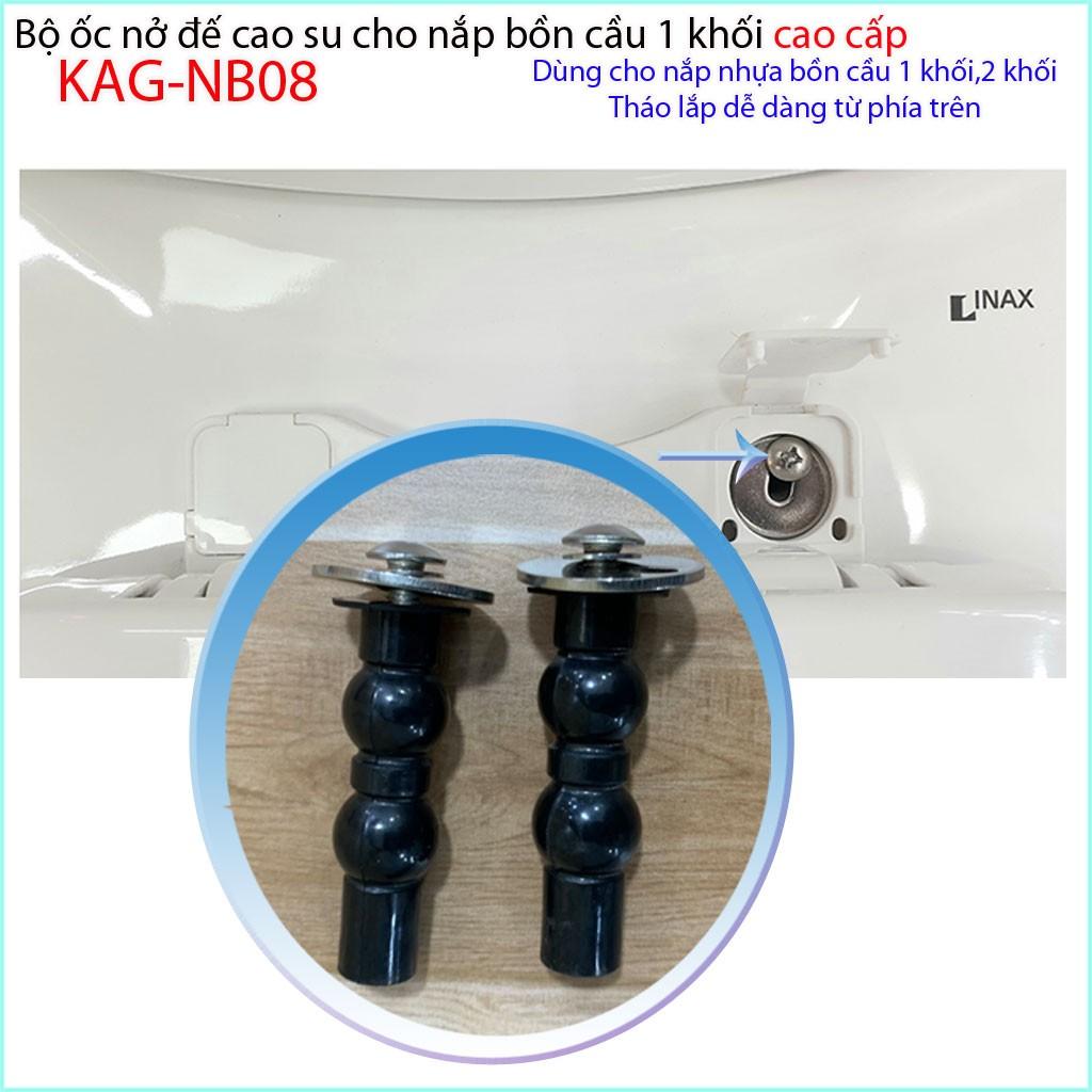 Ốc nắp cầu liền khối KAG-NB08, chốt gắn năp bồn cầu 1 khối American, ốc nở nắp bàn cầu Toto