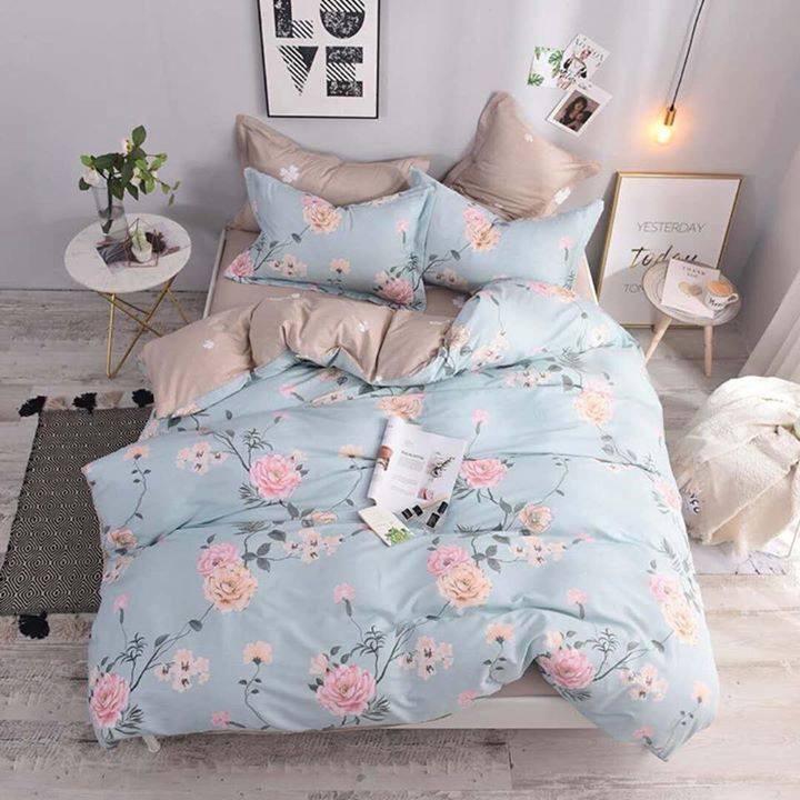BỘ CHĂN GA COTTON HỌA TIẾT HOA