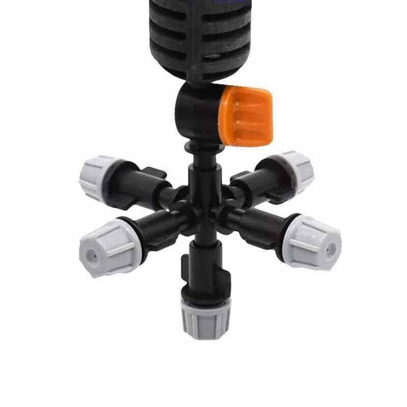 5 Bộ phun sương tưới cây đầy đủ có van khóa mini cho vườn treo, nhà kính