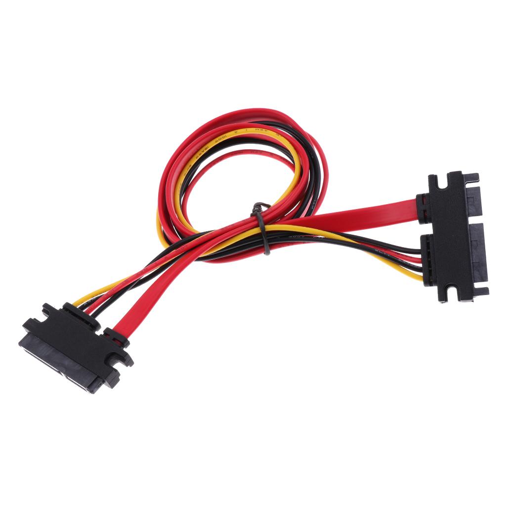 22-pin  Sata Male To Female Data And Power Combo Extension Cable 20''