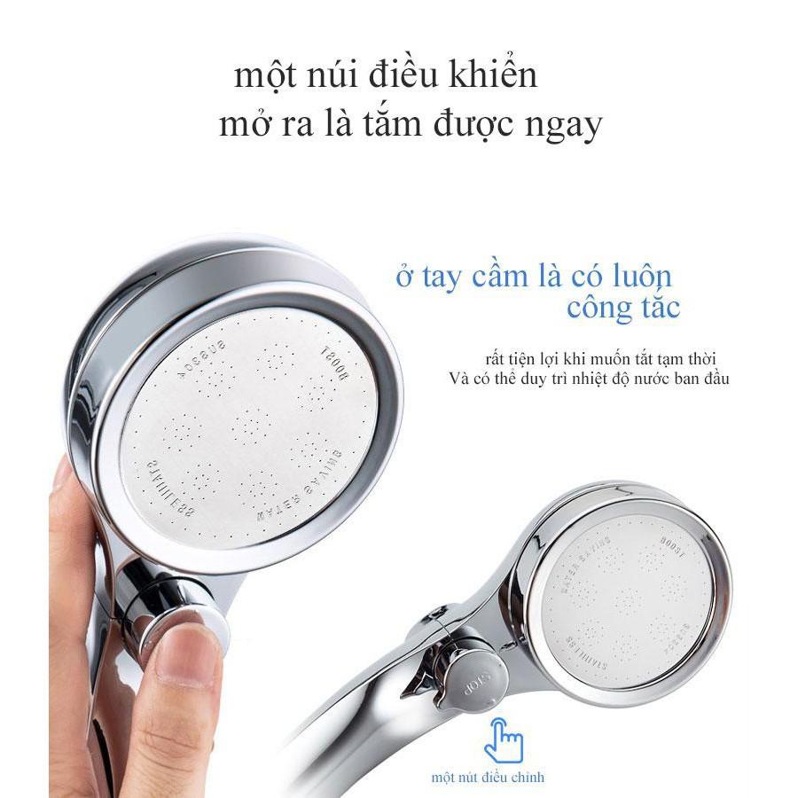 Khuyến mãi - Bộ vòi sen bao gồm tay và dây sen tăng áp 3 chế độ