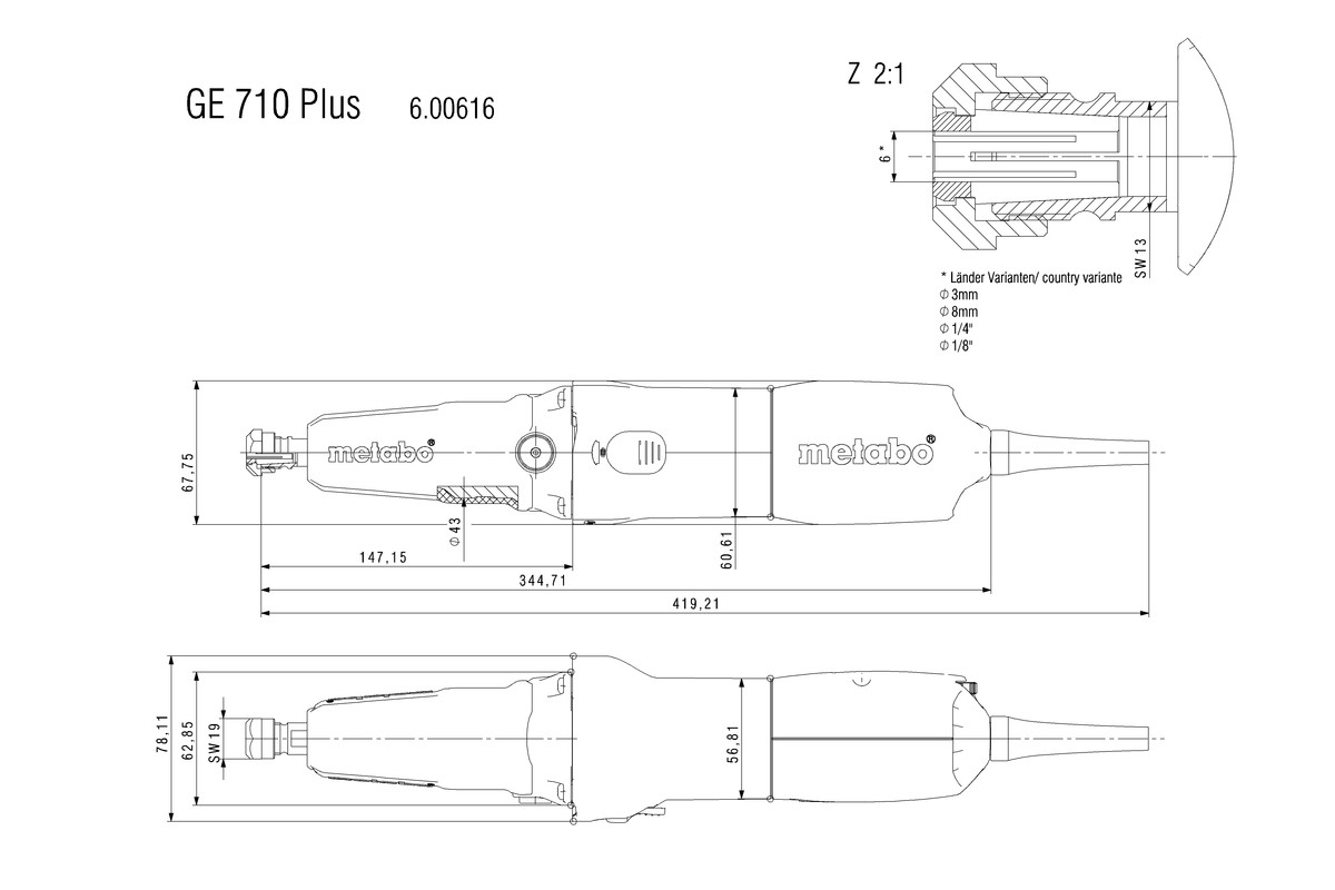 Máy Mài Khuôn Metabo GE 710 PLUS