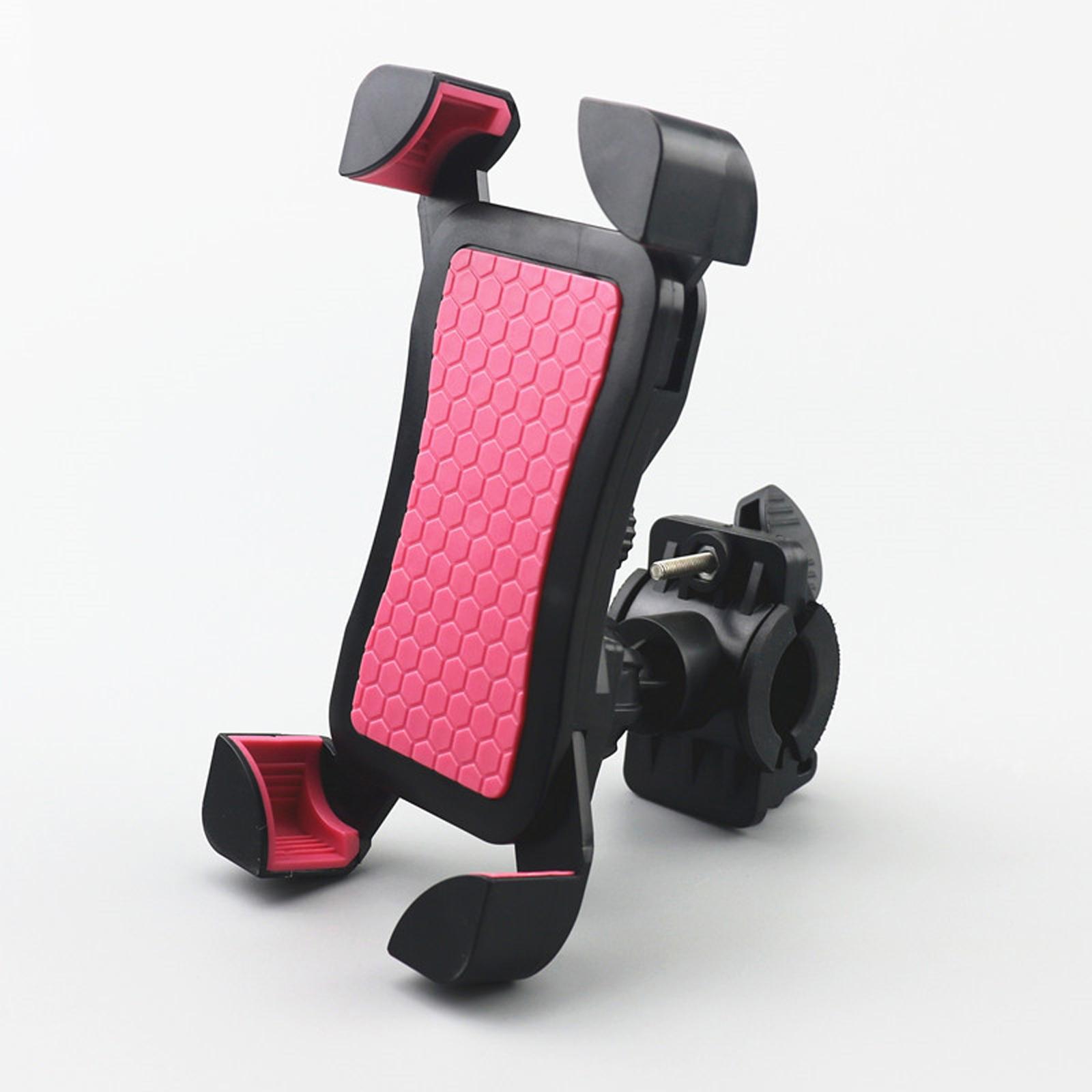 Motorcycle Handlebar Phone Holder Adjustable Red