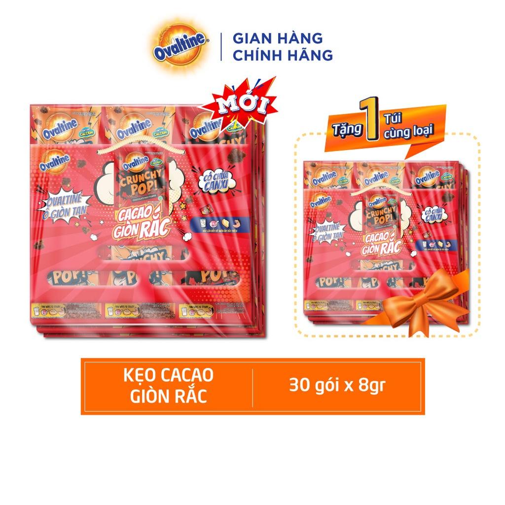 Kẹo Cacao Giòn Rắc Ovaltine Crunchy Pop - Túi 30 gói x 8g