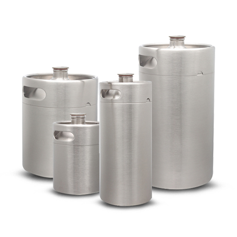 Vỏ Mini Keg Beer Inox 304 5L kèm nắp - Home and Garden