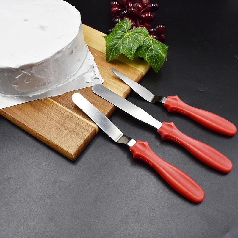 Bộ 3 dụng cụ khuấy/ phết kem ANAEAT bằng thép không gỉ tiện dụng trang trí bánh kem
