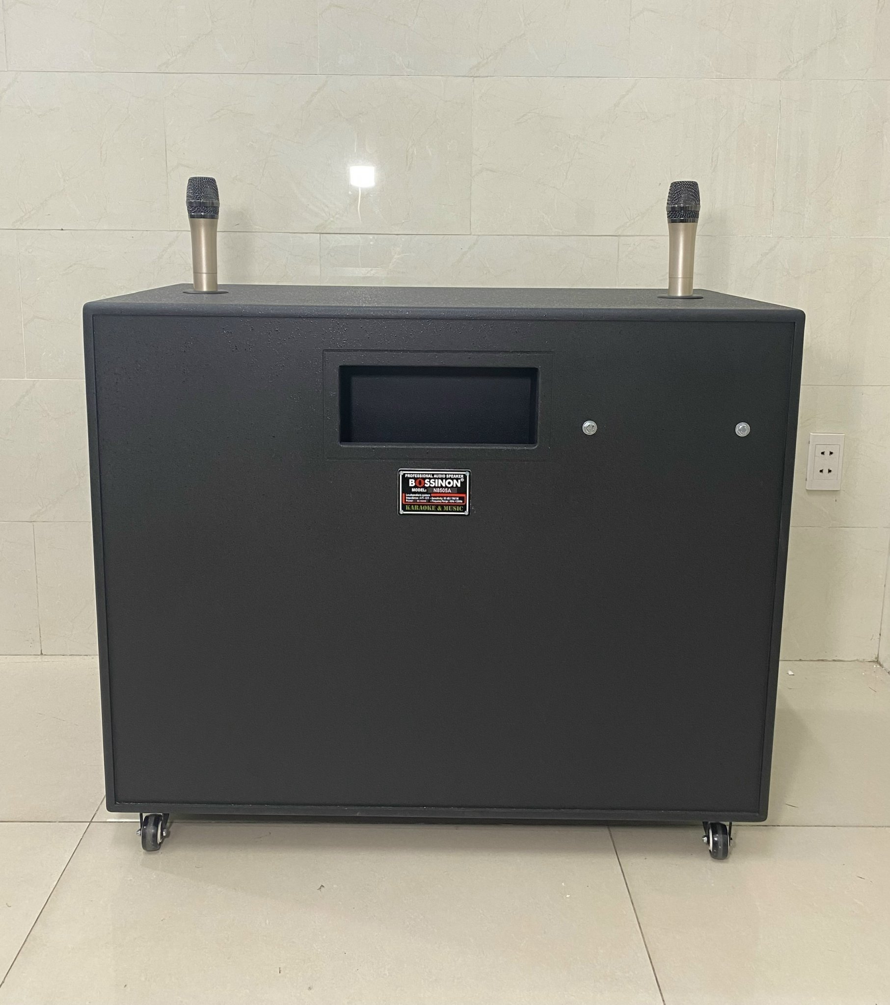Loa tủ 4 tấc đôi Bossinon N8505K- _Kích thước: 960(W) x 480 (D) x 810 (H)mm _Công suất: 1500Watts - Hàng chính Hãng
