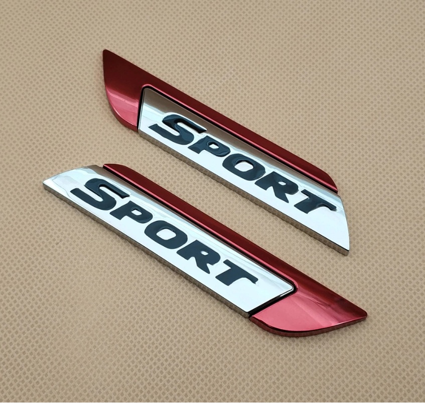 Tem chữ lo go SPORT dán trang trí xe