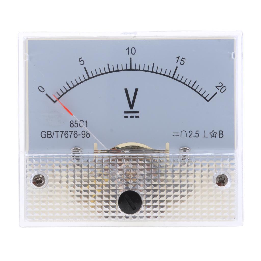 2x DC Analog Amp Meter Ammeter Current Panel Ampere Milliammeter 0-15A 0-20V