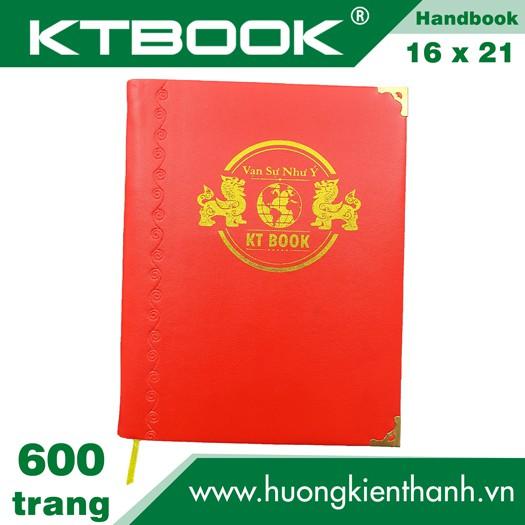 SỔ GHI CHÉP BÌA DA HANDBOOK CAO CẤP 600 trang size A5 ruột giấy in caro