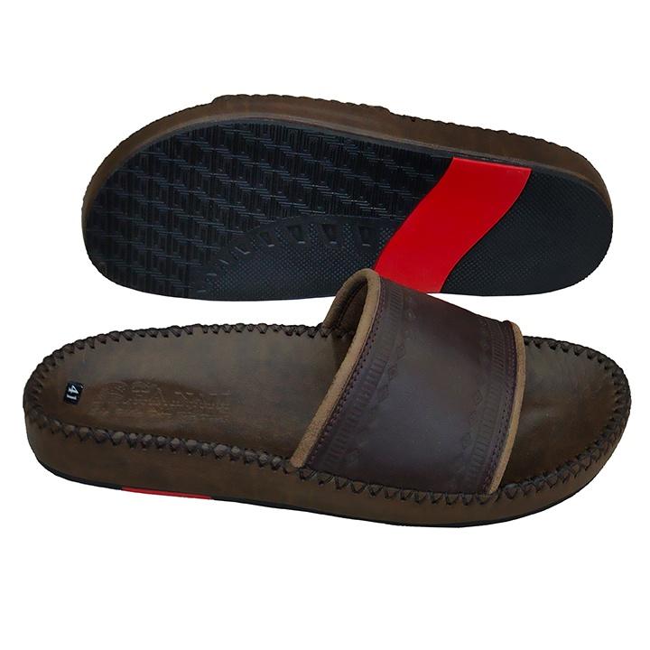 Dép Nam Quai Ngang HÀ NAM Da Bò Thật Cao Cấp DNA2074c