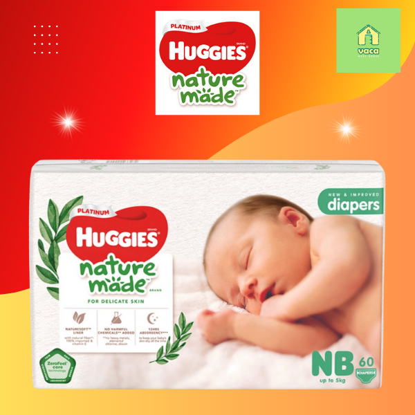 Tã Dán Siêu Cao Cấp Huggies Platinum Naturemade NB60