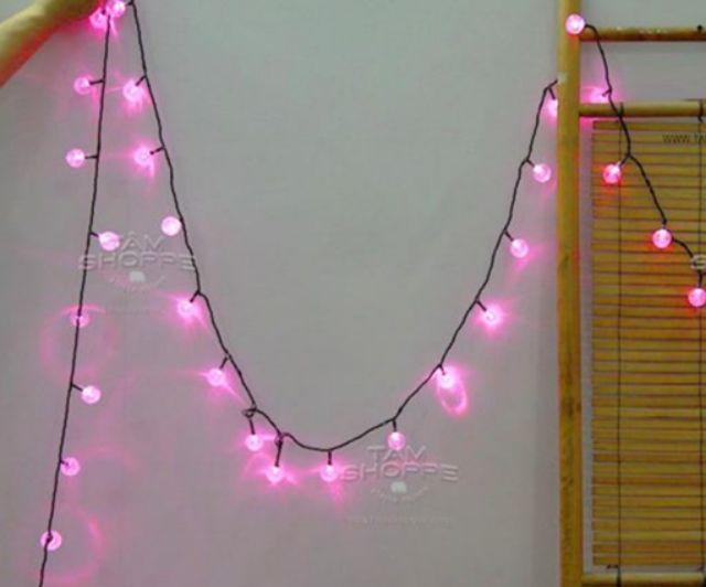 Đèn Trang Trí Dây Đèn Led Trang Trí Cherry Giọt Nước Bóng Lớn Cắm Điện