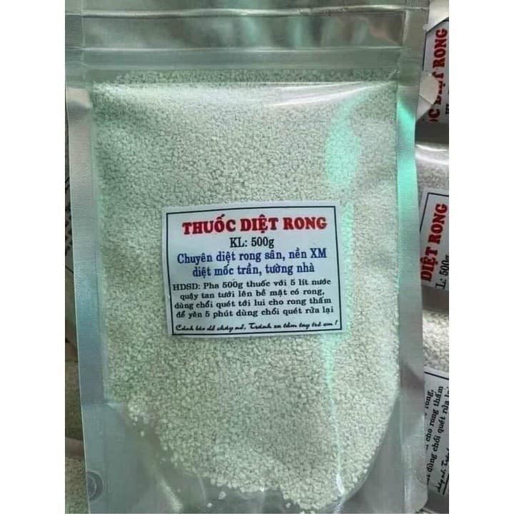 Bột tẩy rong rêu (chlorine), khối lượng 500gr