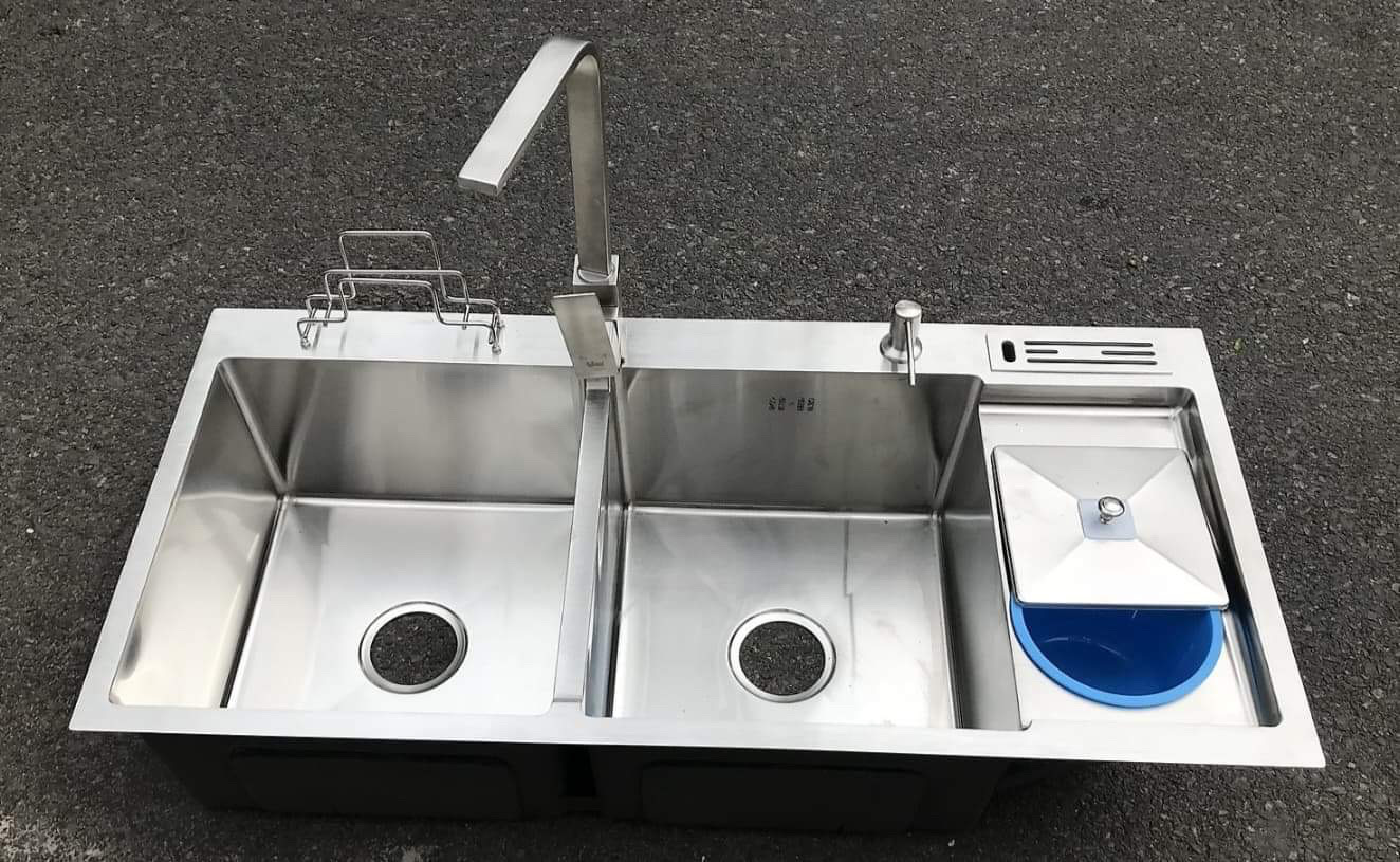Chậu rửa chén bát cao cấp inox sus304 mờ đúc thủ công Hafen