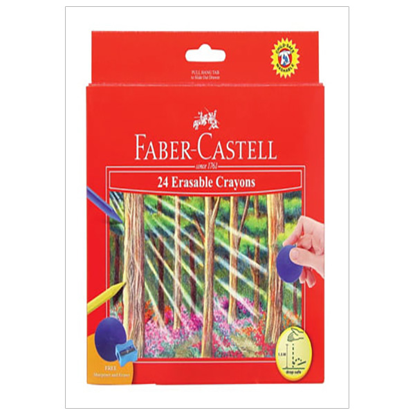 Faber-Castell-122531-Bút Sáp Màu - 24 Màu (Có Thể Tẩy Được)