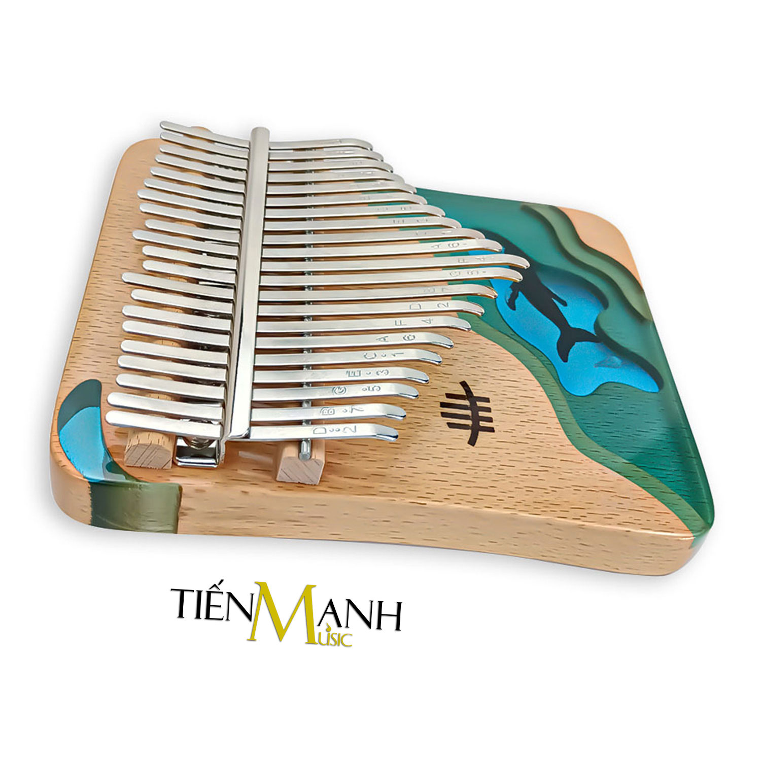 Đàn Kalimba Hluru Resin 21 Phím KWD21 Hình Cá Heo, Voi - Acrylic Keo đổ nhựa Thủy Tinh hữu cơ trong suốt Hàng Chính Hãng- Kèm Móng Gẩy DreamMaker