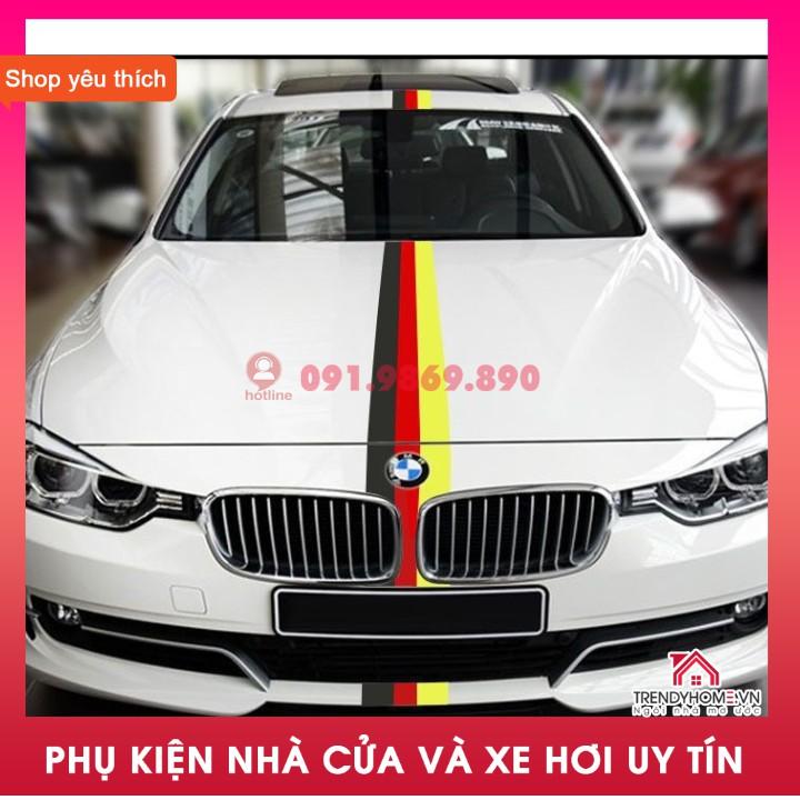 Decal dán xe thể thao phong cách BMW M sport, cờ ý, đức, pháp, loại cao cấp độ bền cao