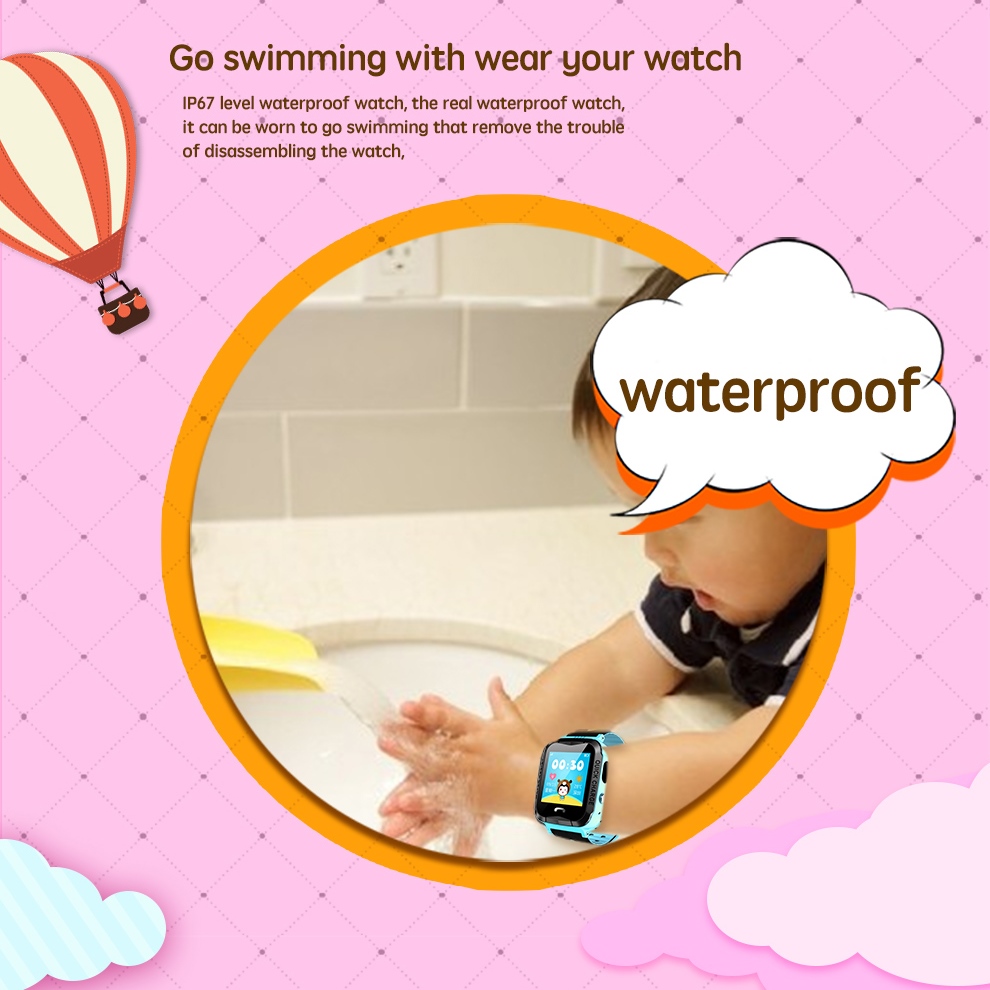 Đồng hồ định vị trẻ em LBS KKTick KidWatch AA07s thông minh, nghe gọi 2 chiều, màn hình cảm ứng, kháng nước IP67, camera 2.0 - Hàng nhập khẩu