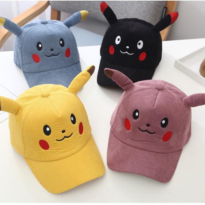 Nón Lưỡi Trai Pikachu, Mũ Tai Bèo Pikachu Dễ Thương Cho Bé Từ 1-2 tuổi