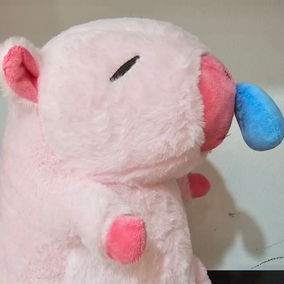 Thú nhồi bông capybara hồng chảy nước mũi đáng yêu - Size từ 35cm đến 45cm - Móc khoá gấu bông Capybara