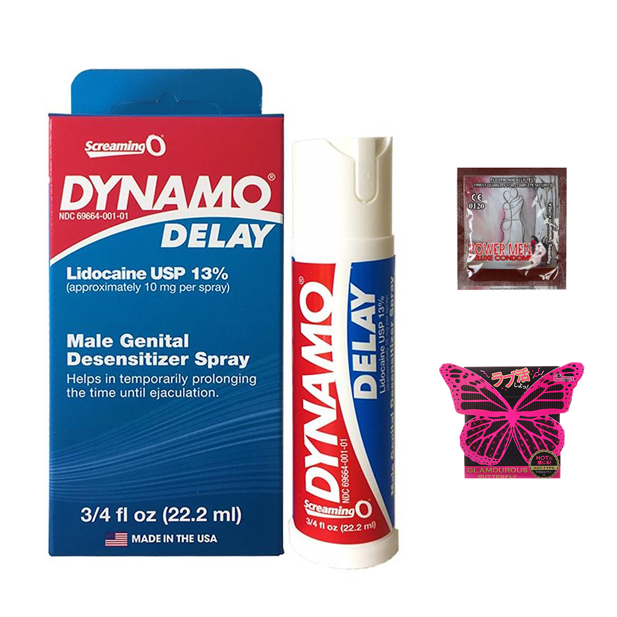 Chai Xịt Dynamo Delay Spray 22.2ml Kéo Dài Thời Gian Quan Hệ Cho Nam Giới - Kèm BCS Powermen (H3c)