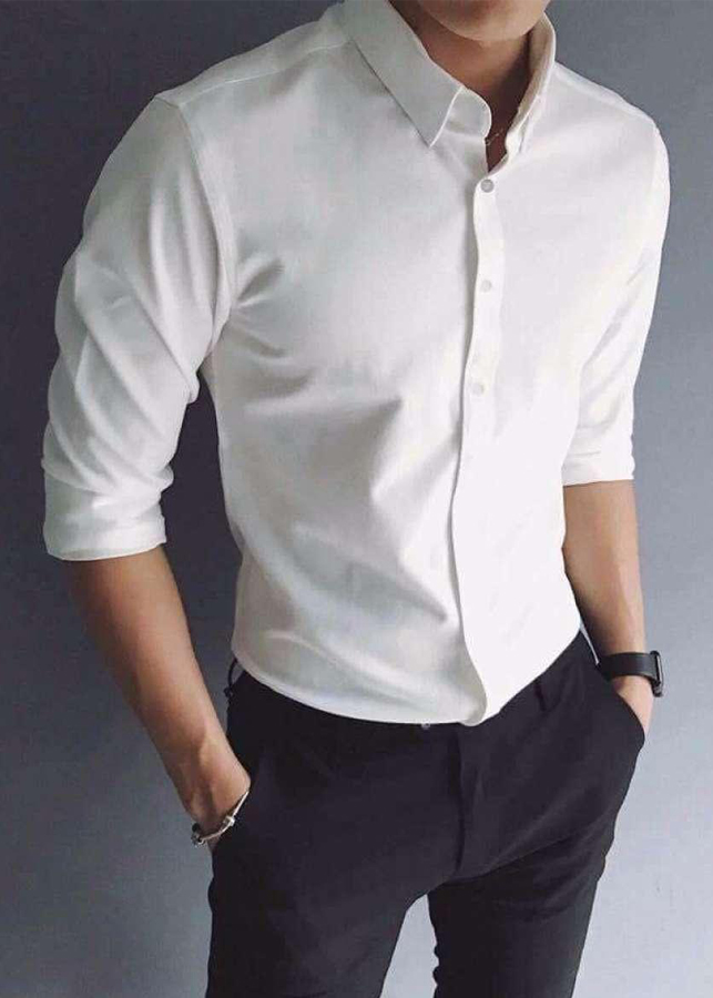 Áo Sơ Mi Nam Trắng Trơn TRANGBE99 - XXL