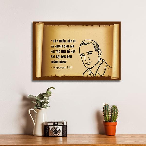 Tranh trích dẫn “kiên trì, bền bỉ và thành công” W475