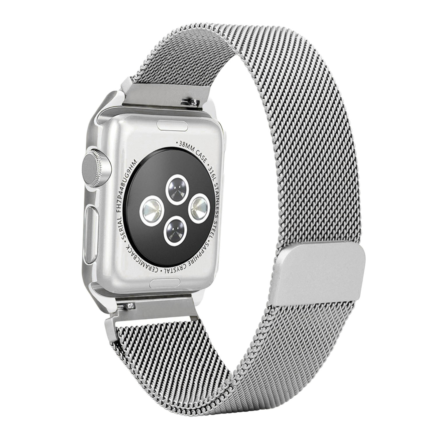 Dây đeo thay thế cho Apple Watch 38mm _ dây kim loại _ Màu Bạc