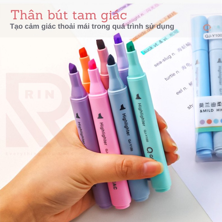 Set 6 bút highlight dạ quang đánh dấu dòng Macarone and Mid Highlighter