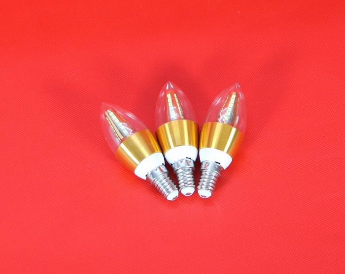 Bộ 3 bóng đèn LED C35 4w hình quả nhót đổi màu đui E14