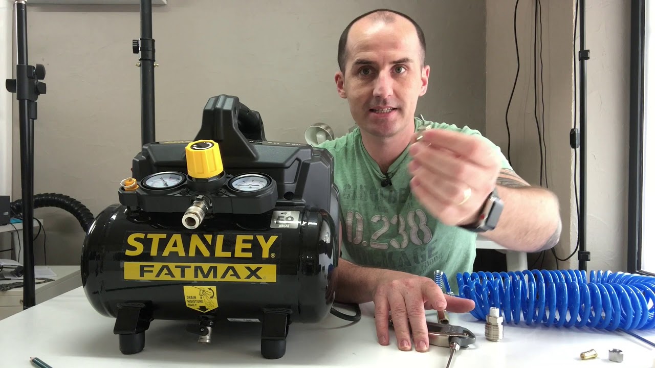 Máy nén khí không dầu 1 H.P Stanley FatMax DST 101/8/6 (6 L) SIÊU GIẢM ÂM - CHÍNH HÃNG