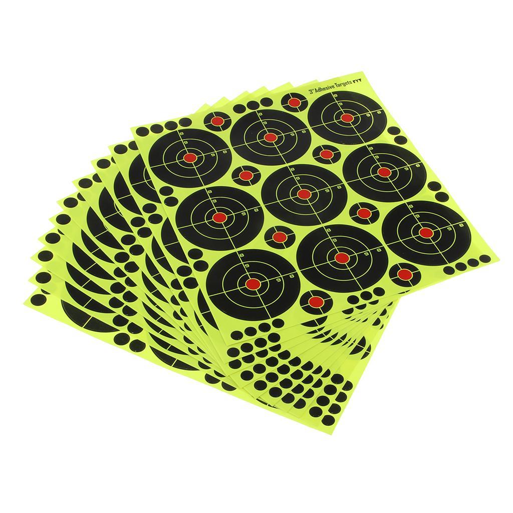 2x90pcs Shooting Targets Reactive Splatter Dia. 8cm Adhesive Paper Target