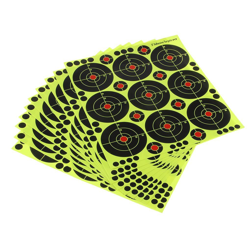 3x90pcs Targets Reactive Splatter Dia. 8cm Adhesive Paper Target