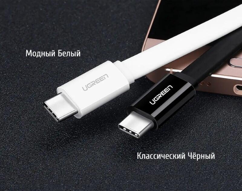 Ugreen UG30621US172TK 0.25M màu Trắng Cáp USB TypeC sang USB 3.0 cáp tròn - HÀNG CHÍNH HÃNG