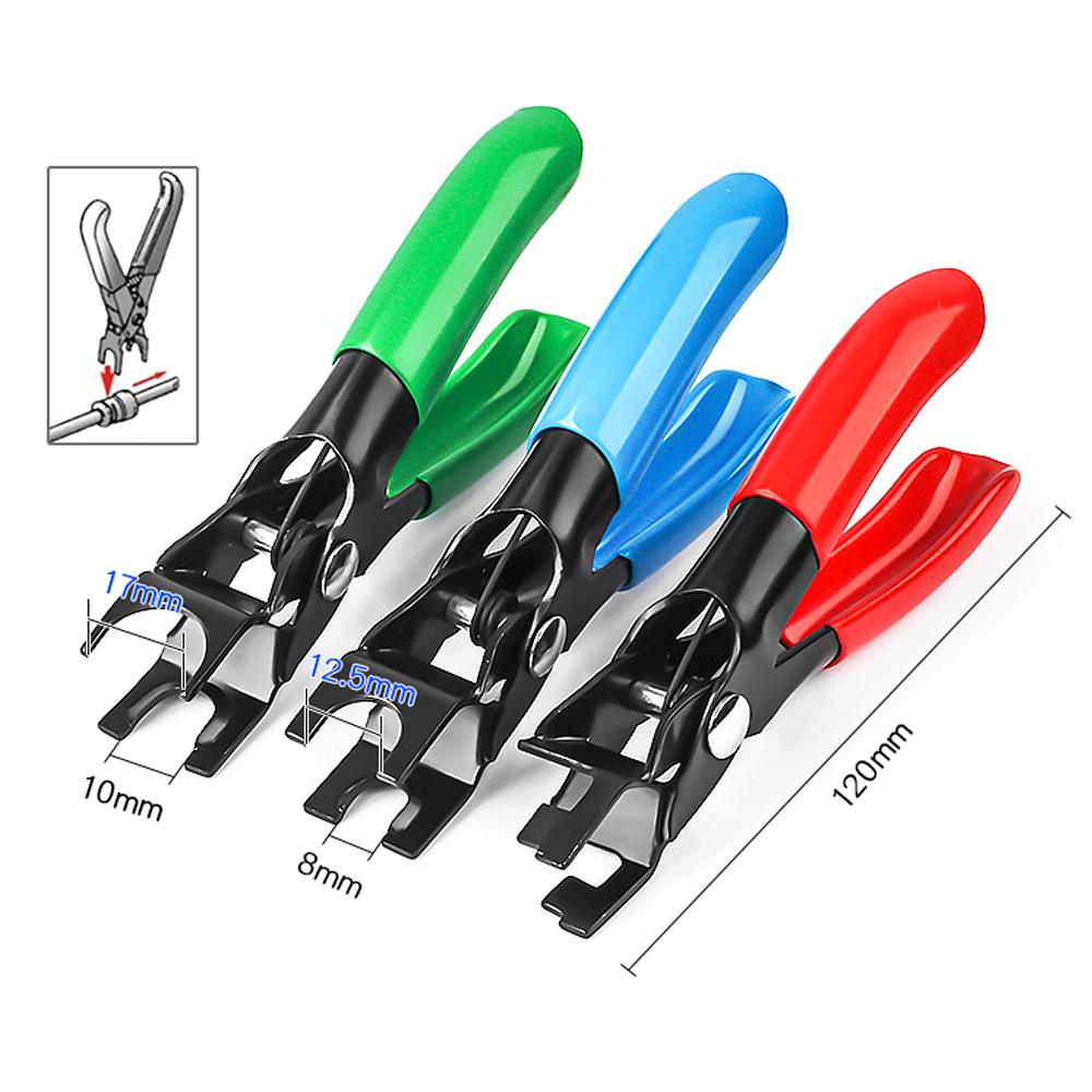 3PCS Car Automotive Water Hose Fuel Pipeline Clamp Pliers Stripping Pliers Bundle Clamp Flat Band Rings Removal Tool