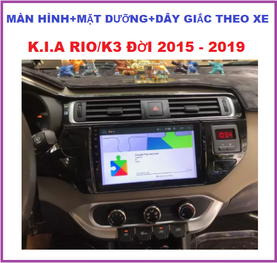 MÀN HÌNH+Mặt dưỡng 9Inch Cho Xe K.I.A RIO/K3 đời 2015-2019+ dây giắc theo xe. Đầu dvd androi lắp sim 4G ram1G-rom32G xem youtobe,camera oto, chỉ đường Vietmap, dvd ô tô.